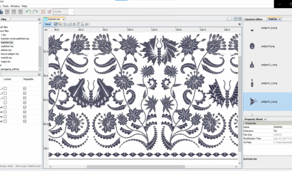 Screenshot of J-batik software interface.