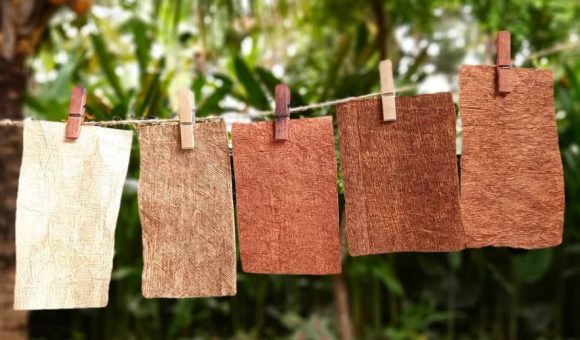 Barkcloth in ranging shades of brown, collection of Cinta Bumi Artisans.